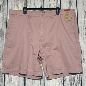 Levis Chino Relaxed Fit Shorts Mens 42 Pink 8 Inch Inseam 100% Cotton New NWT